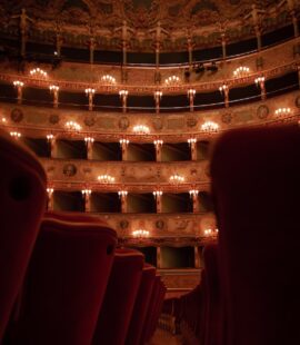 red and gold theater seats